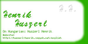 henrik huszerl business card